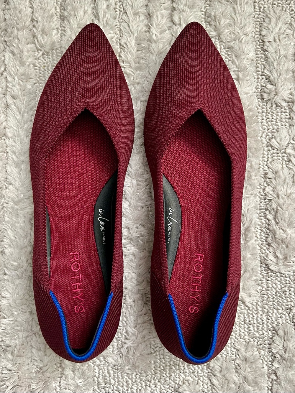 NWB Rothy’s The Point II Ballet Flat - Size 8 in Cabernet